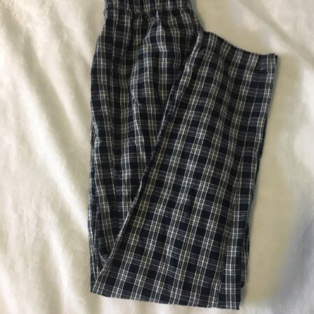 Brandy Melville navy plaid pants